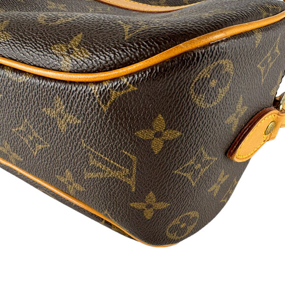 Louis Vuitton Saumur Handbag Monogram Canvas Brown Canvas  LOUIS VUITTON Authentic Brown Monogram Canvas Shoulder Bag